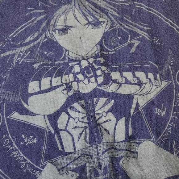 Vintage Fate Stay Night Saber Cospa Anime T-Shirt Y2K Japanese Manga Promo Tee - Picture 4 of 7